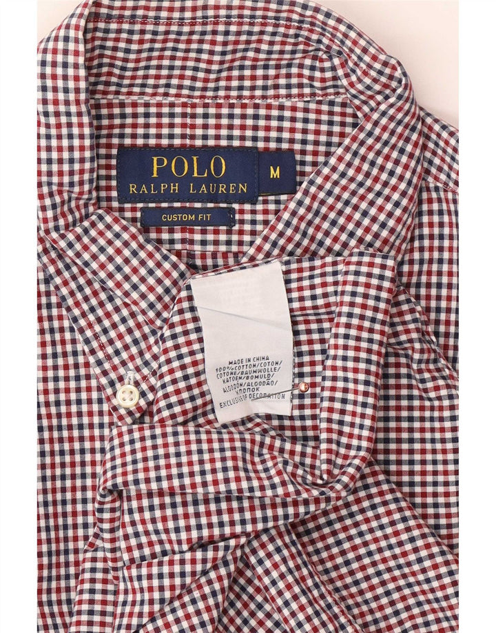 Polo Ralph Lauren Herren-Hemd mit individueller Passform, mittelgroße, mehrfarbige Gingham-Baumwolle
