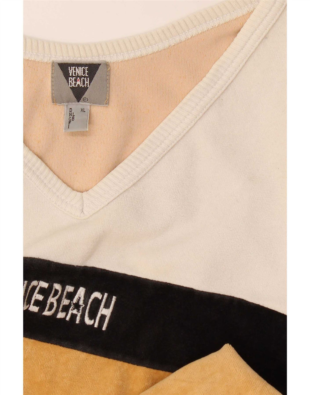 Venice Beach Herren-Grafik-Oberteil, langärmelig, XL, Gelb, Farbblock