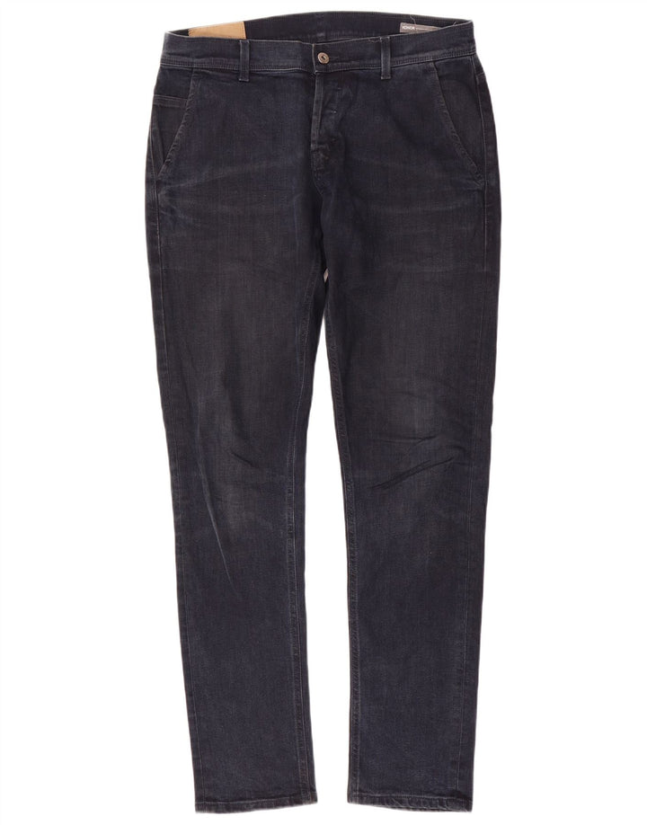 Dondup Herren Straight Jeans W33 L34 Marineblaue Baumwolle