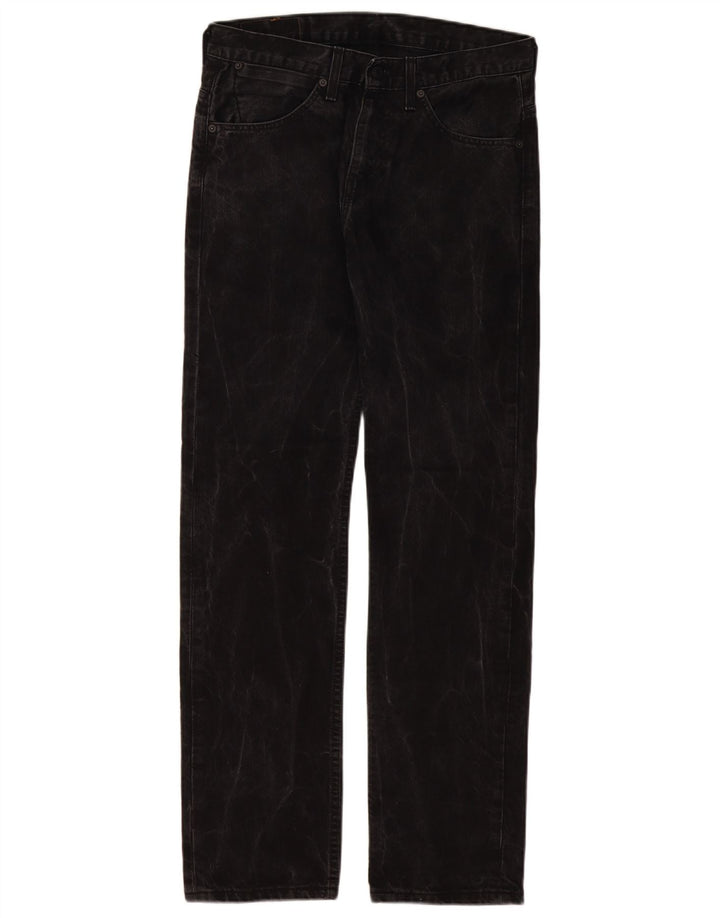 Levi's Herren 504 Straight Jeans W30 L32 Schwarze Baumwolle