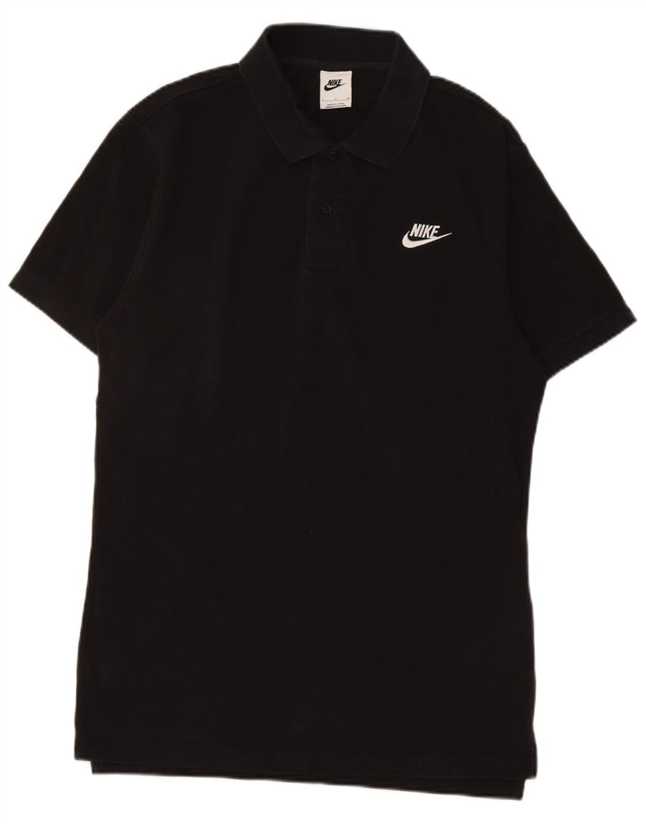 NIKE Mens Polo Shirt Small Black Cotton