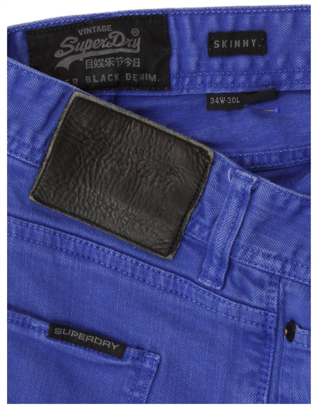 Superdry Herren Skinny Jeans W34 L30 Blau