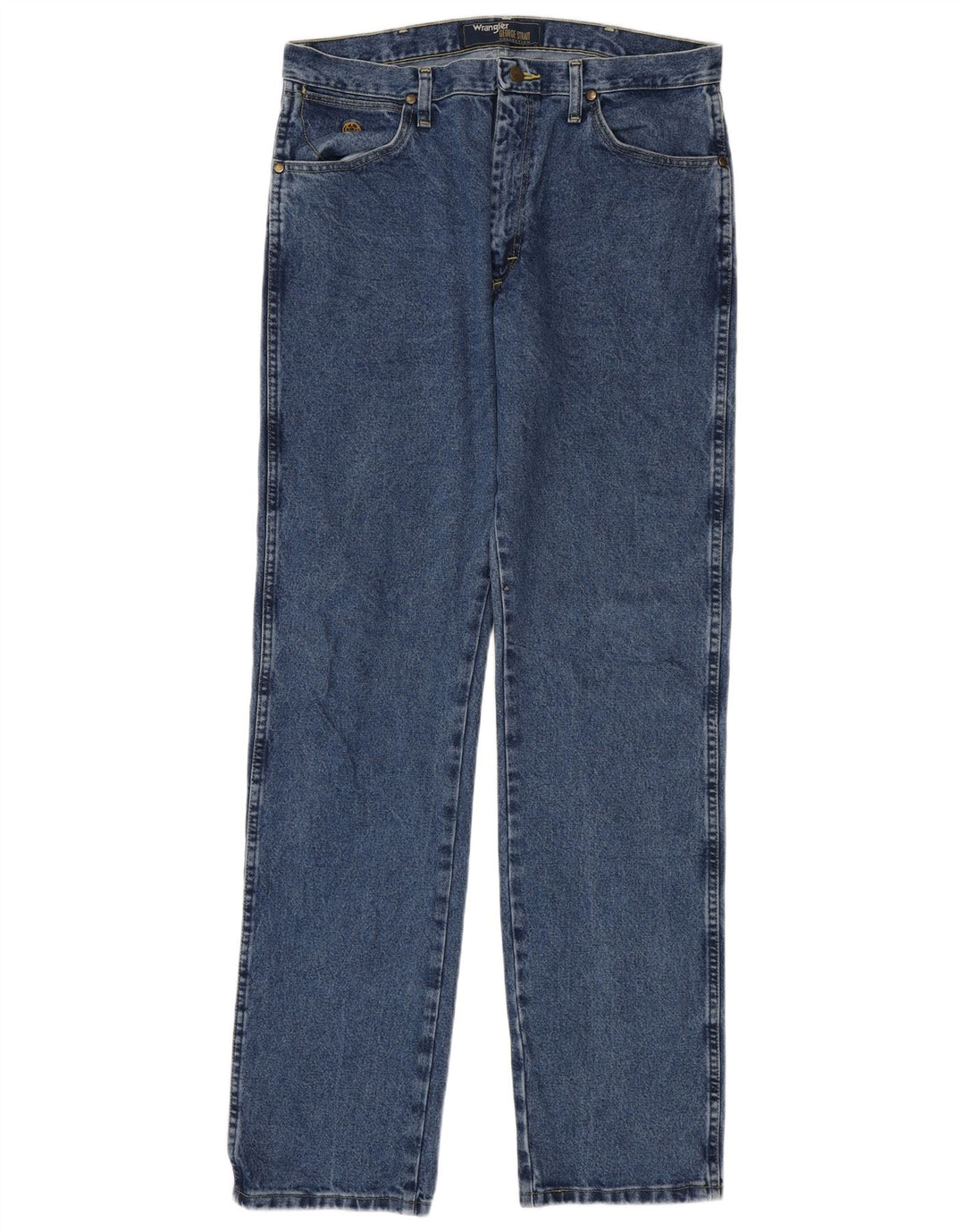 Wrangler Herren Straight Jeans W34 L36 Blaue Baumwolle