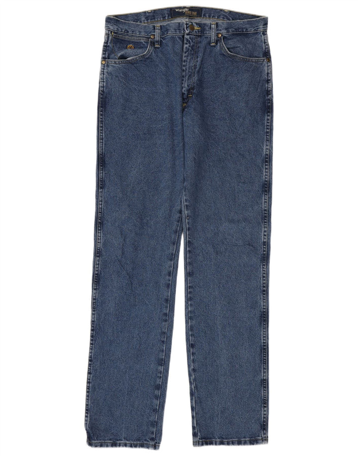 Wrangler Herren Straight Jeans W34 L36 Blaue Baumwolle