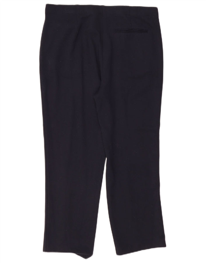 Marks & Spencer Damen-Hose, kurz geschnitten, UK 44, Größe L, W34, L26, Marineblau