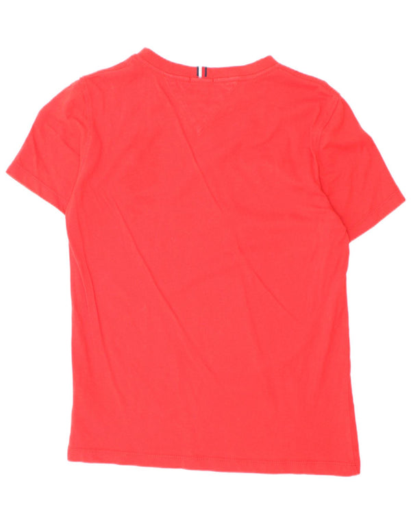 Tommy Hilfiger Jungen-T-Shirt mit Grafik, 11–12 Jahre, rote Baumwolle