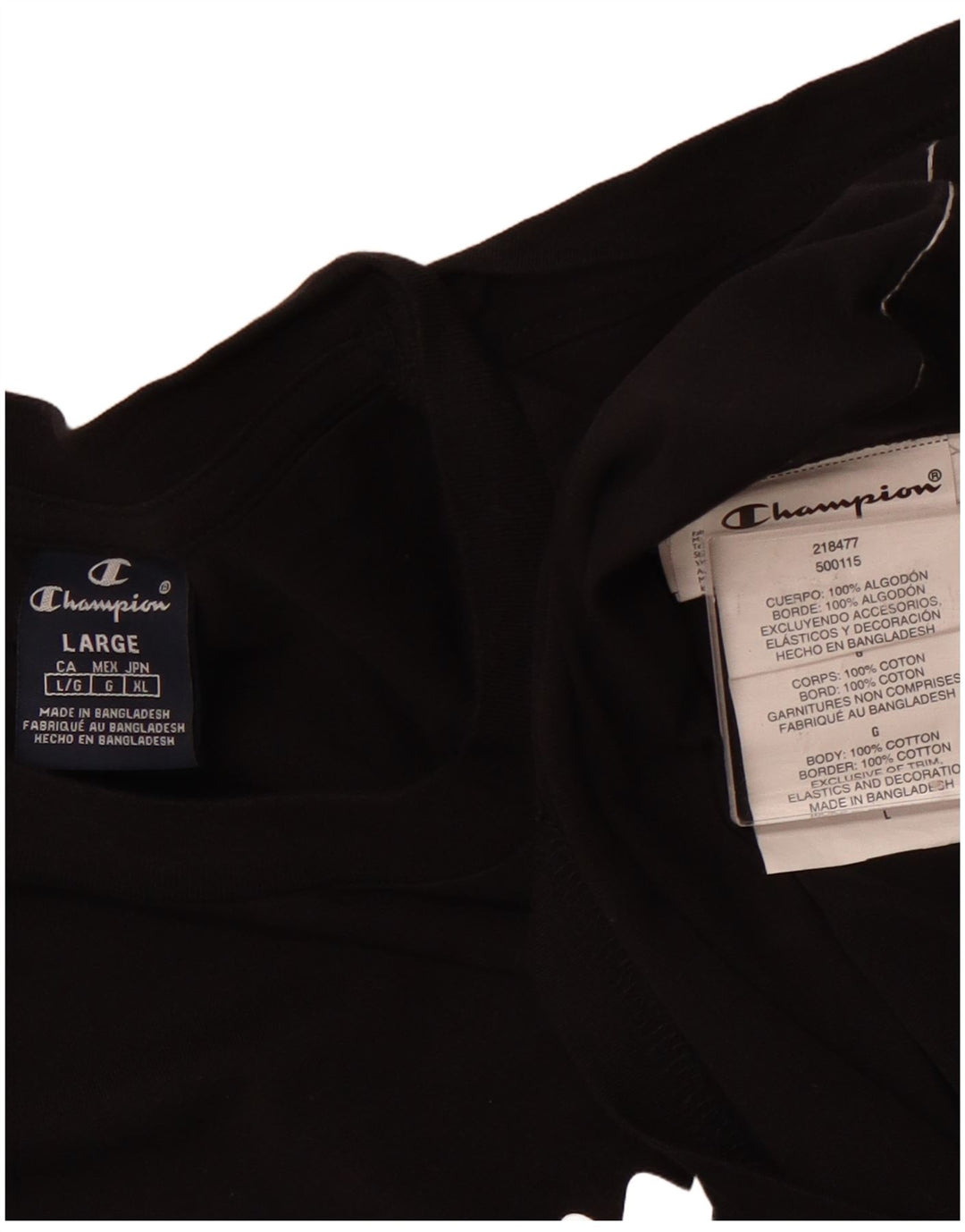 CHAMPION Herren-T-Shirt mit Grafik, groß, Schwarz, Colourblock-Baumwolle