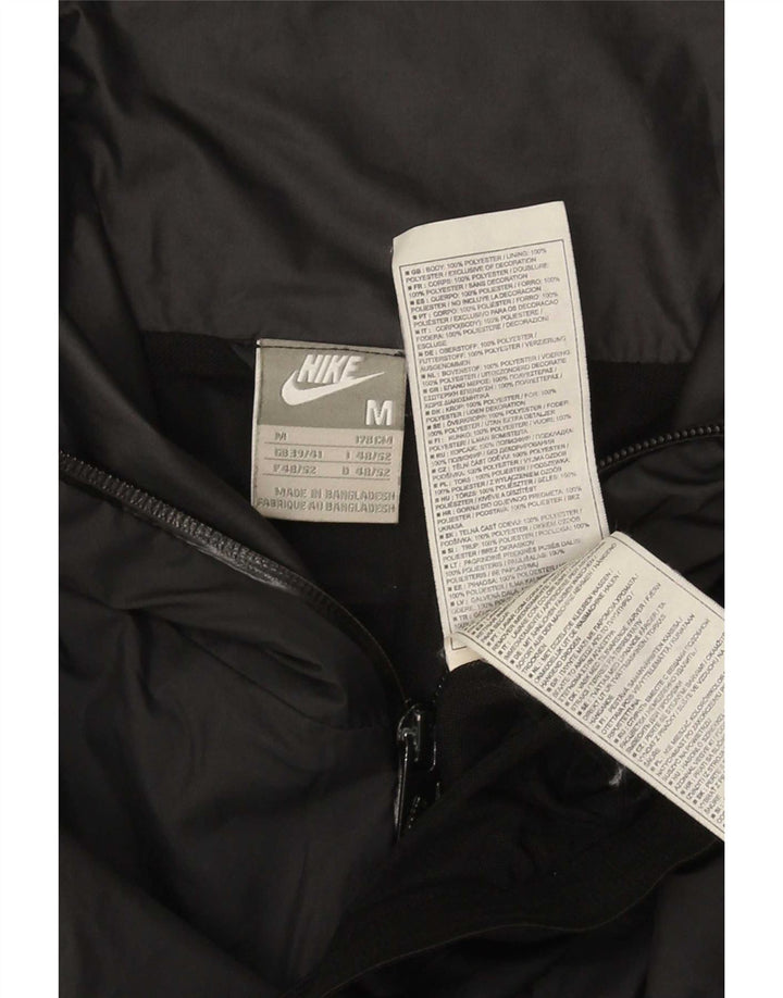 Nike Herren-Trainingsanzug-Oberteiljacke UK 39/41 Mittelschwarzes Polyester