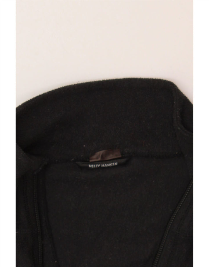 HELLY HANSEN Womens Zip Neck Fleece Jumper UK 12 Medium Black Polyester Vintage Helly Hansen and Second-Hand Helly Hansen from Messina Hembry 