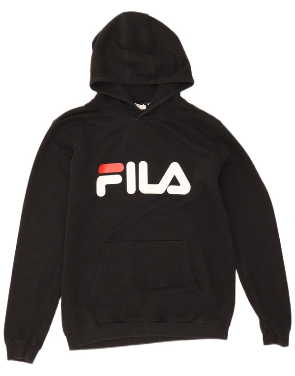 Fila Kapuzenpullover mit Grafik für Jungen, 15–16 Jahre, schwarze Baumwolle