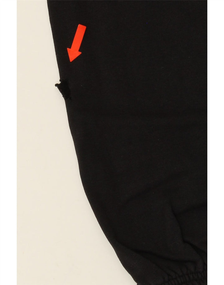 KAPPA Womens Tracksuit Trousers Joggers UK 12 Medium  Black Cotton Vintage Kappa and Second-Hand Kappa from Messina Hembry 