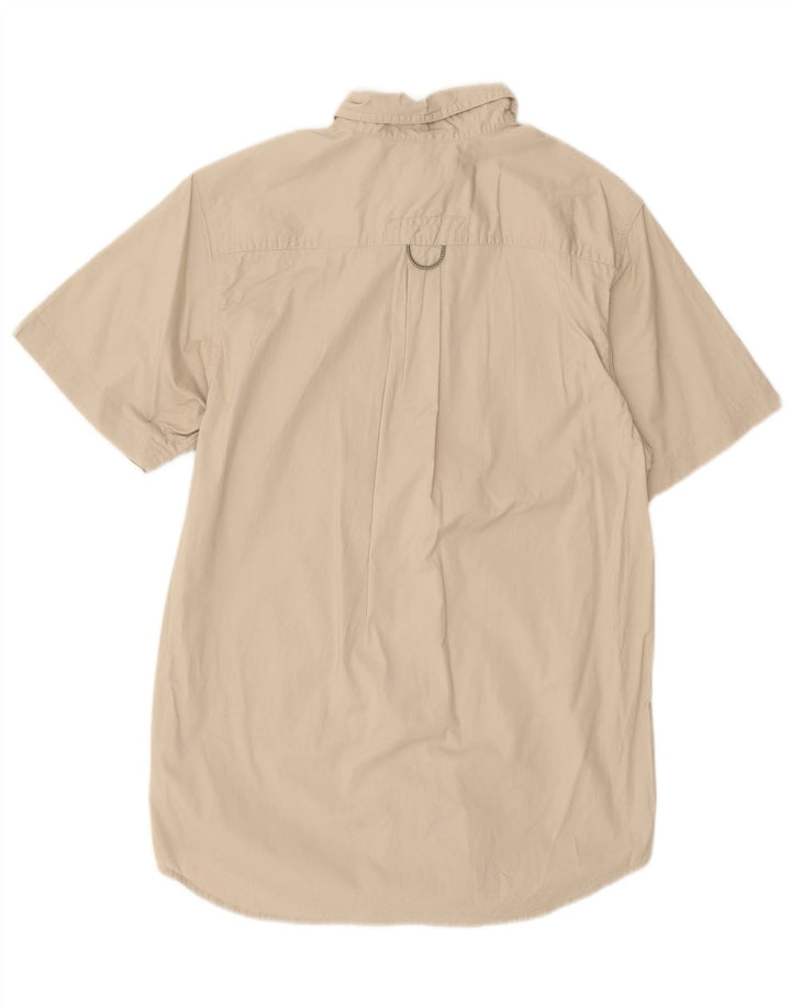 Columbia Herren Kurzarmhemd Small Beige Baumwolle