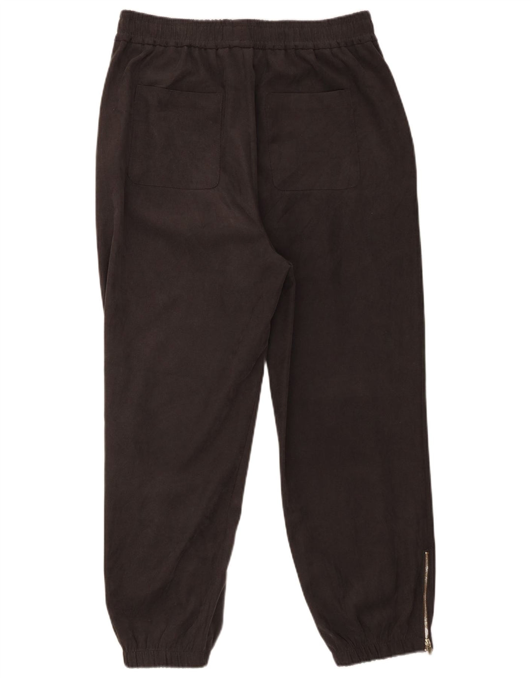 Zara Damen Crop Trainingsanzug Hose Jogger UK 16 Large Grau Polyester