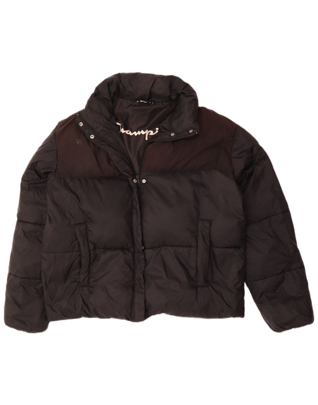 CHAMPION Damen Loose Fit Wattierte Jacke UK 18 XL Schwarz Farbblock