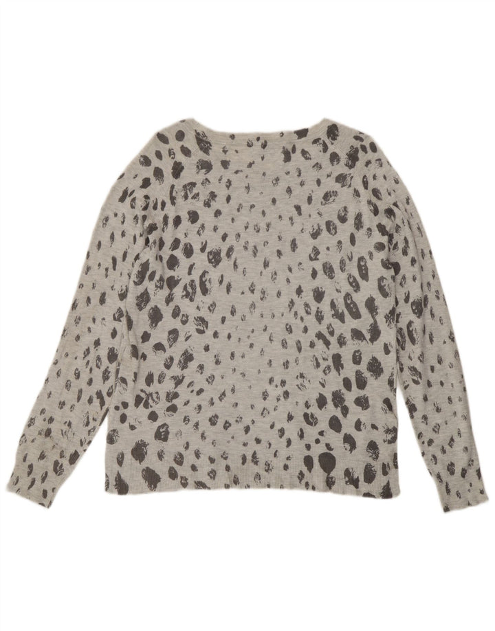 Marks & Spencer Damen-Pullover mit U-Boot-Ausschnitt, UK 12, Mittelgrau