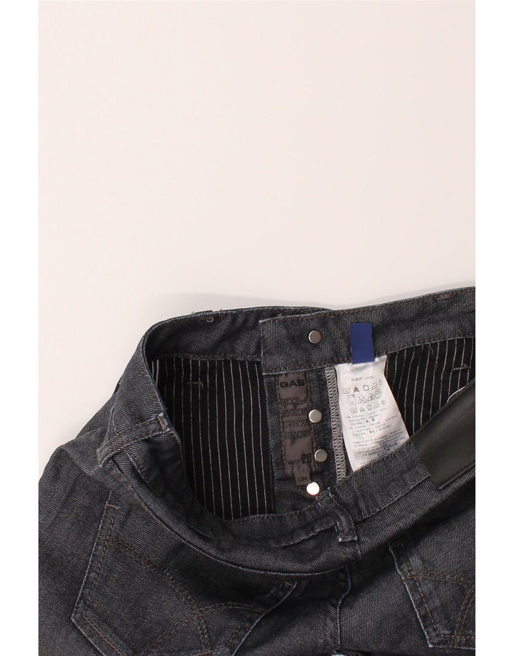 GAS Womens Straight Jeans W28 L29 Navy Blue Cotton Vintage Gas and Second-Hand Gas from Messina Hembry 