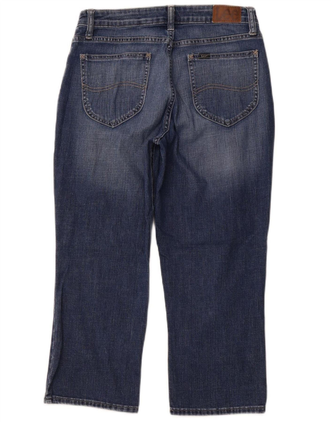 LEE Damen-Capri-Jeans mit normaler Passform, mittlerer Leibhöhe, US 8, Mittel, W28, L22, Blau