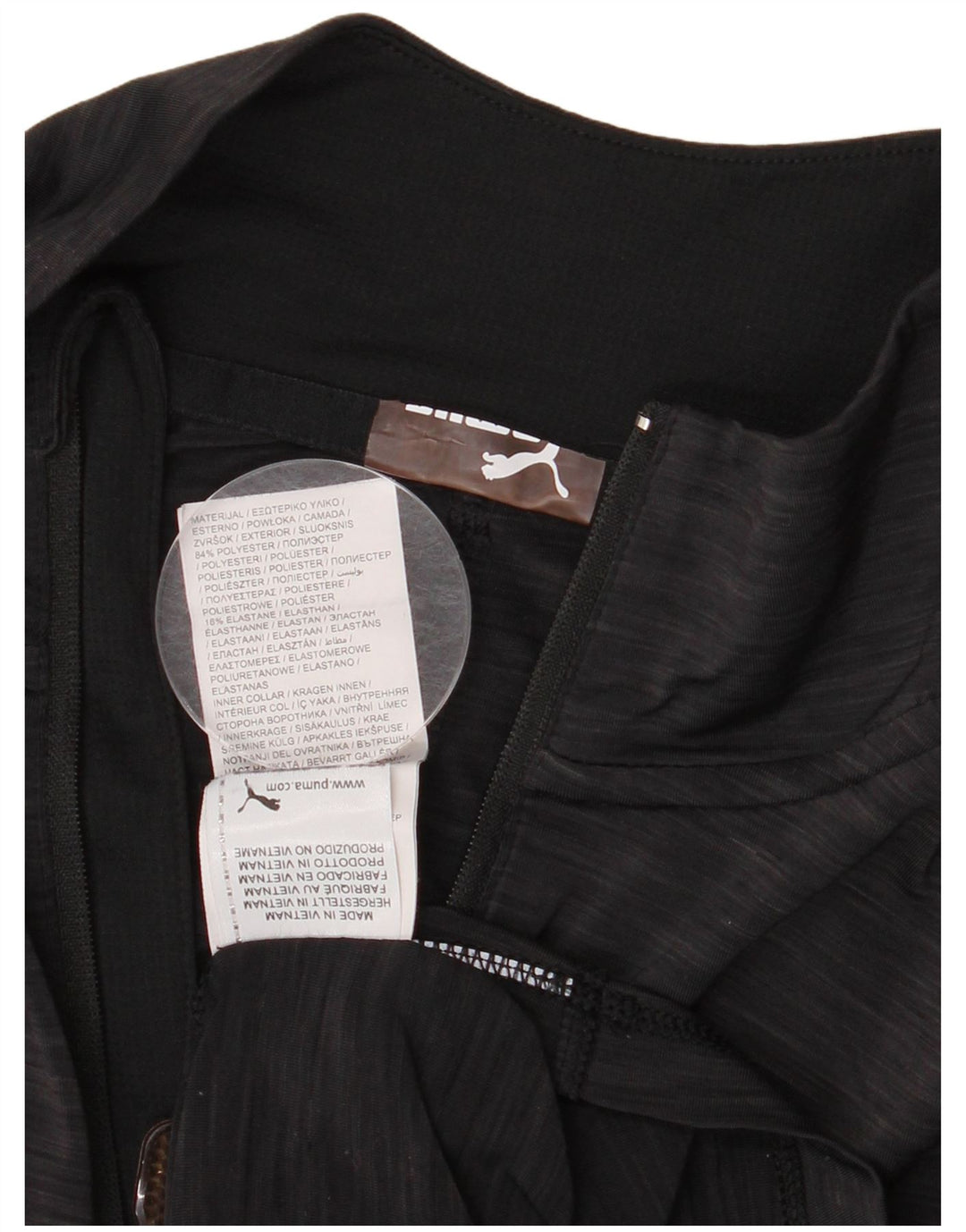 Puma Damen-Pullover-Trainingsanzugoberteil mit Reißverschluss, UK 12, Mittelgrau, Polyester