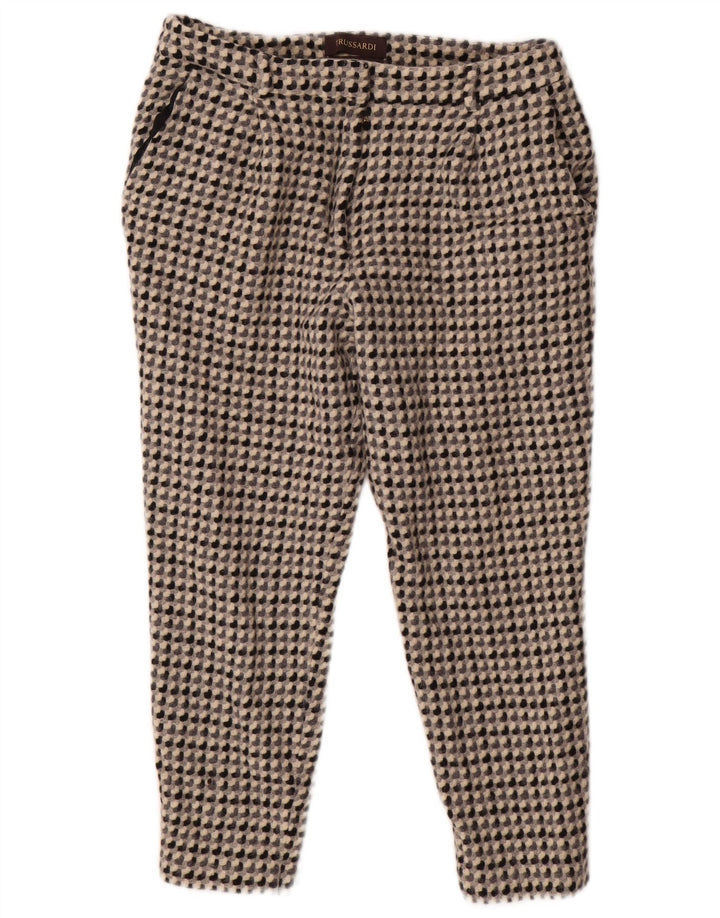Trussardi Damen-Kurzhose IT 46 Large W30 L23 Grau Geometrisch