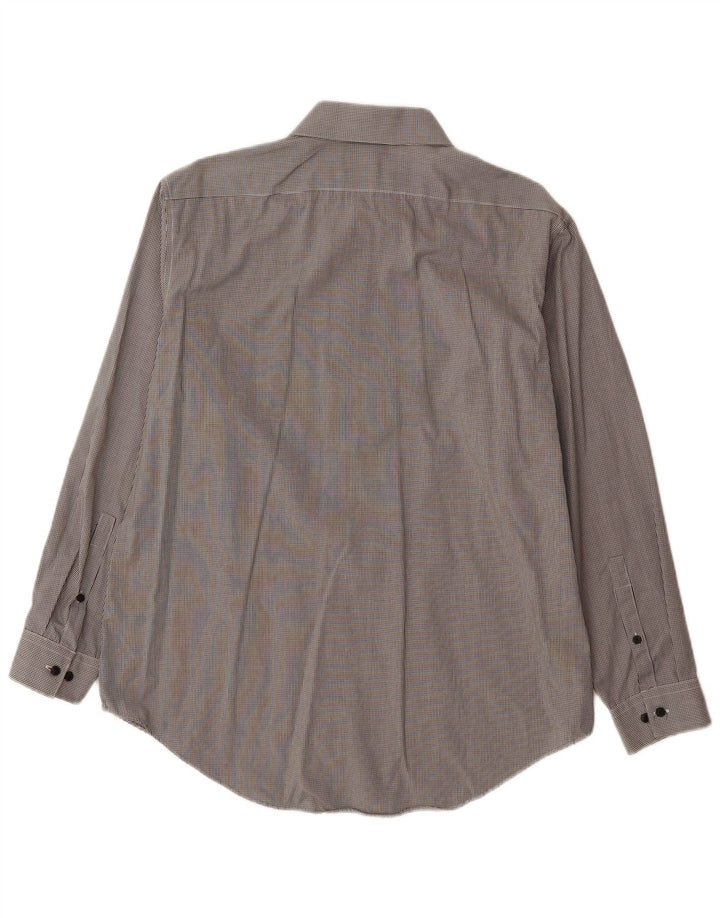 CALVIN KLEIN Mens Slim Fit Shirt Size 16 1/2 Large Grey Check