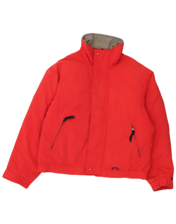 Eddie Bauer Herren Wattierte Jacke UK 42 XL Rote Baumwolle