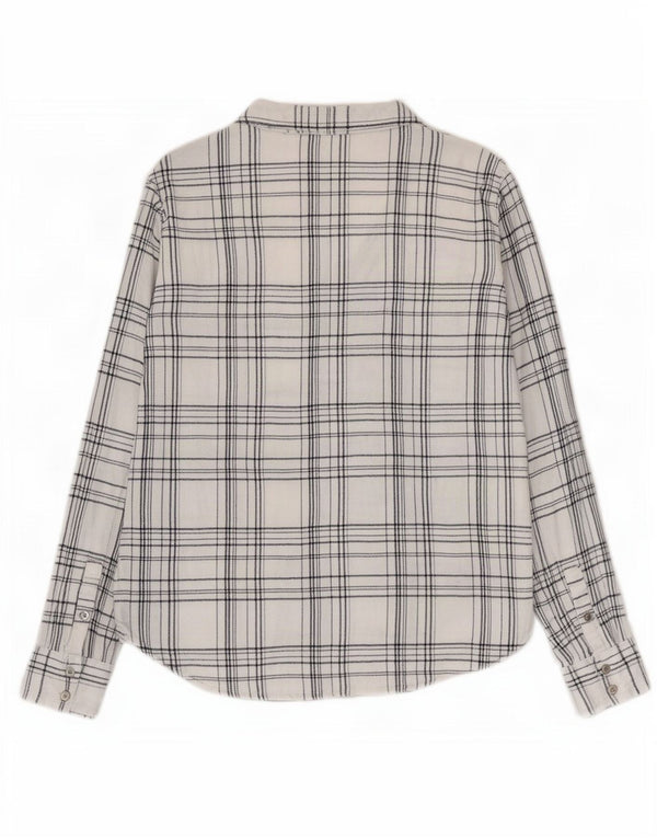 Calvin Klein Jeans Damen Hemd UK 12 Mittelweiß kariert