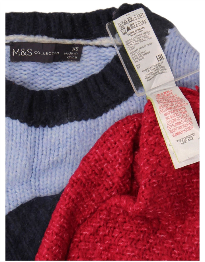Marks & Spencer Damen-Pullover mit U-Boot-Ausschnitt, Gr. 6, XS, Mehrfarbig