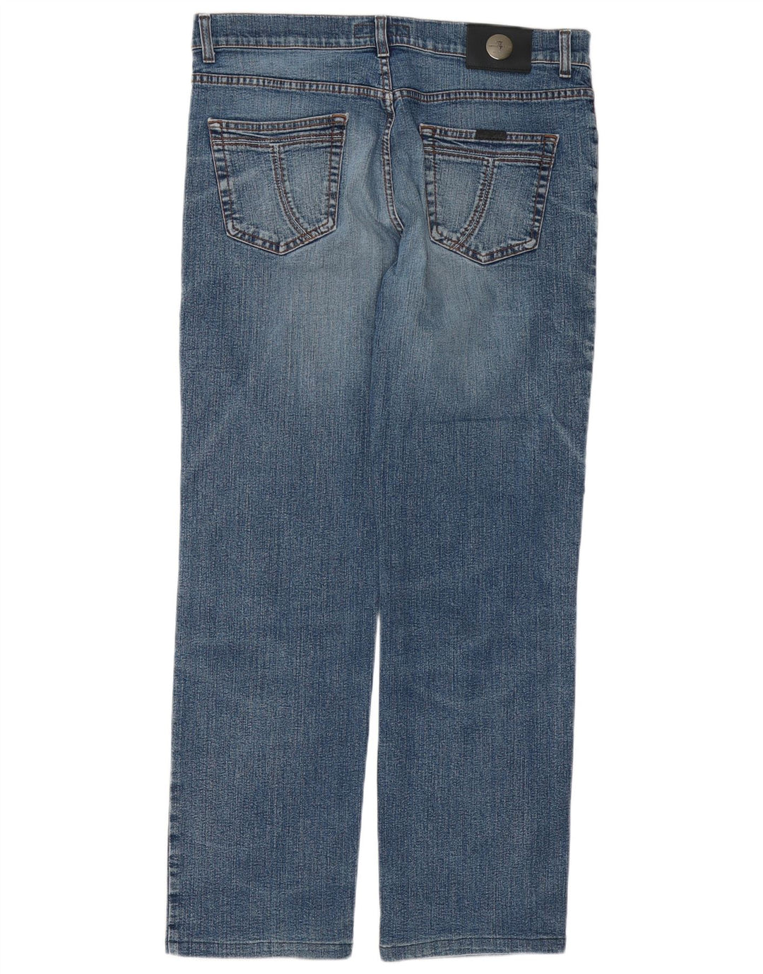 TRUSSARDI Herren Straight Jeans W36 L31 Blaue Baumwolle