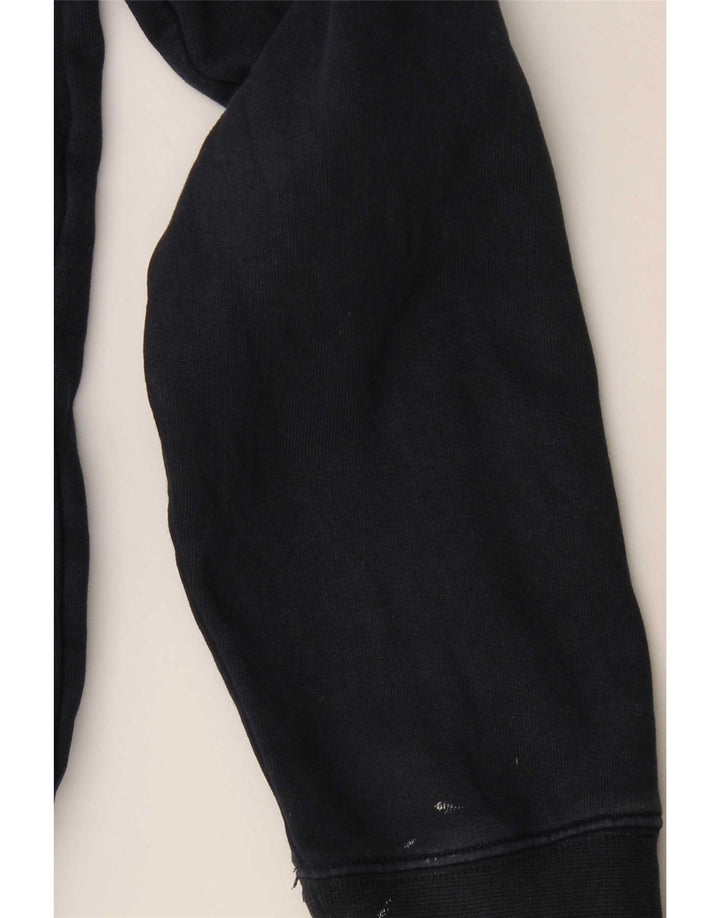 Marks & Spencer Herren-Sweatshirt mit Reißverschluss am Hals, XL, Marineblau, Baumwolle