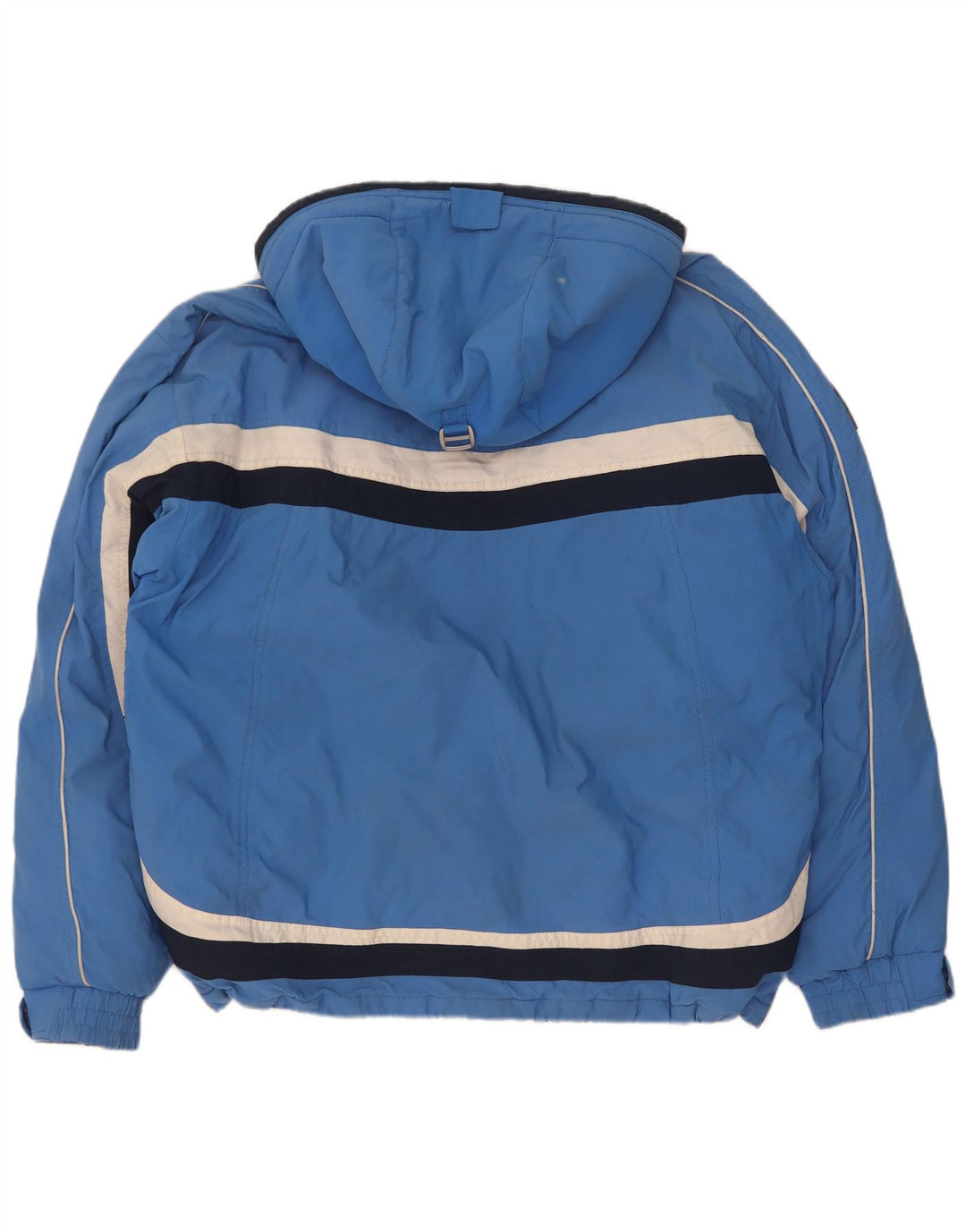 Aesse Herren-Skijacke mit Kapuze, IT 52 XL, blaues Colourblock-Polyamid