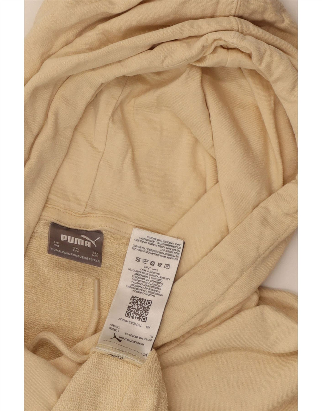 Puma Damen Kapuzenpullover UK 20 2XL Beige Baumwolle