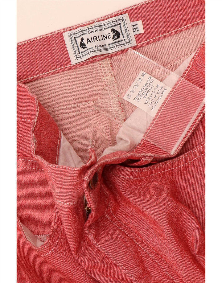 Vintage Damen Straight Jeans W31 L30 Rote Baumwolle