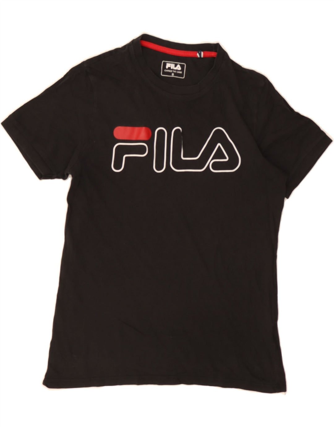 FILA Mens Graphic T-Shirt Top Small Black Cotton Vintage Fila and Second-Hand Fila from Messina Hembry 