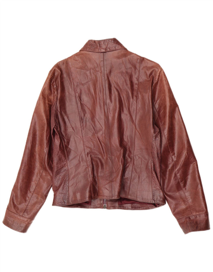 Cristinaeffe Damen Lederjacke IT 46 Großes braunes Leder