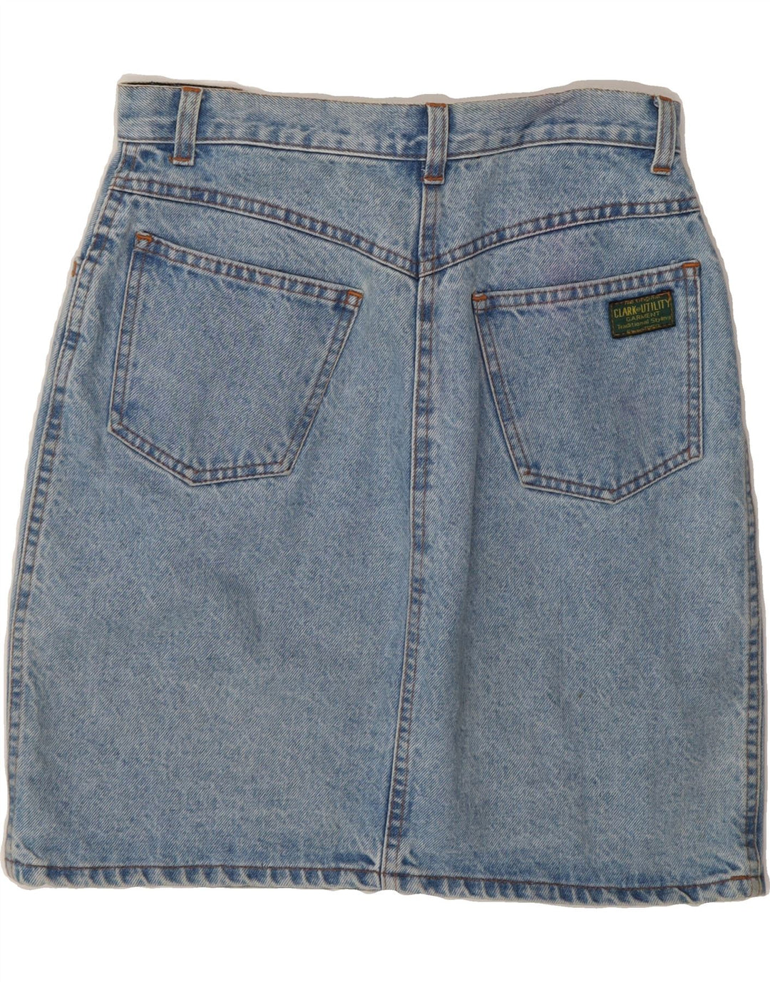 CLARK Womens Denim Skirt W28 Medium  Blue Vintage CLARK and Second-Hand CLARK from Messina Hembry 