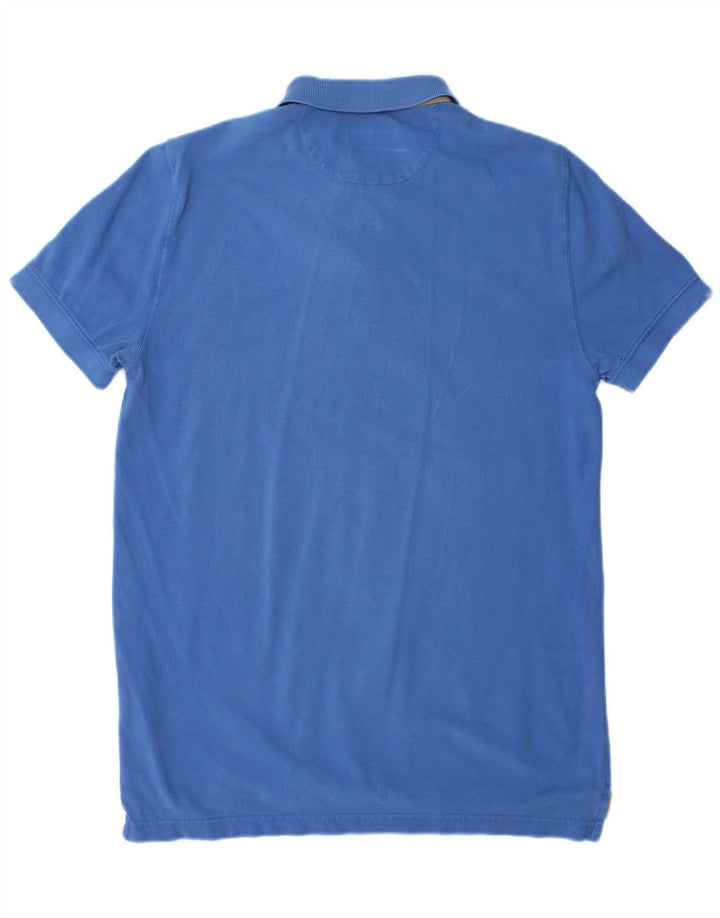 MASSIMO DUTTI Herren Poloshirt Mittelblau