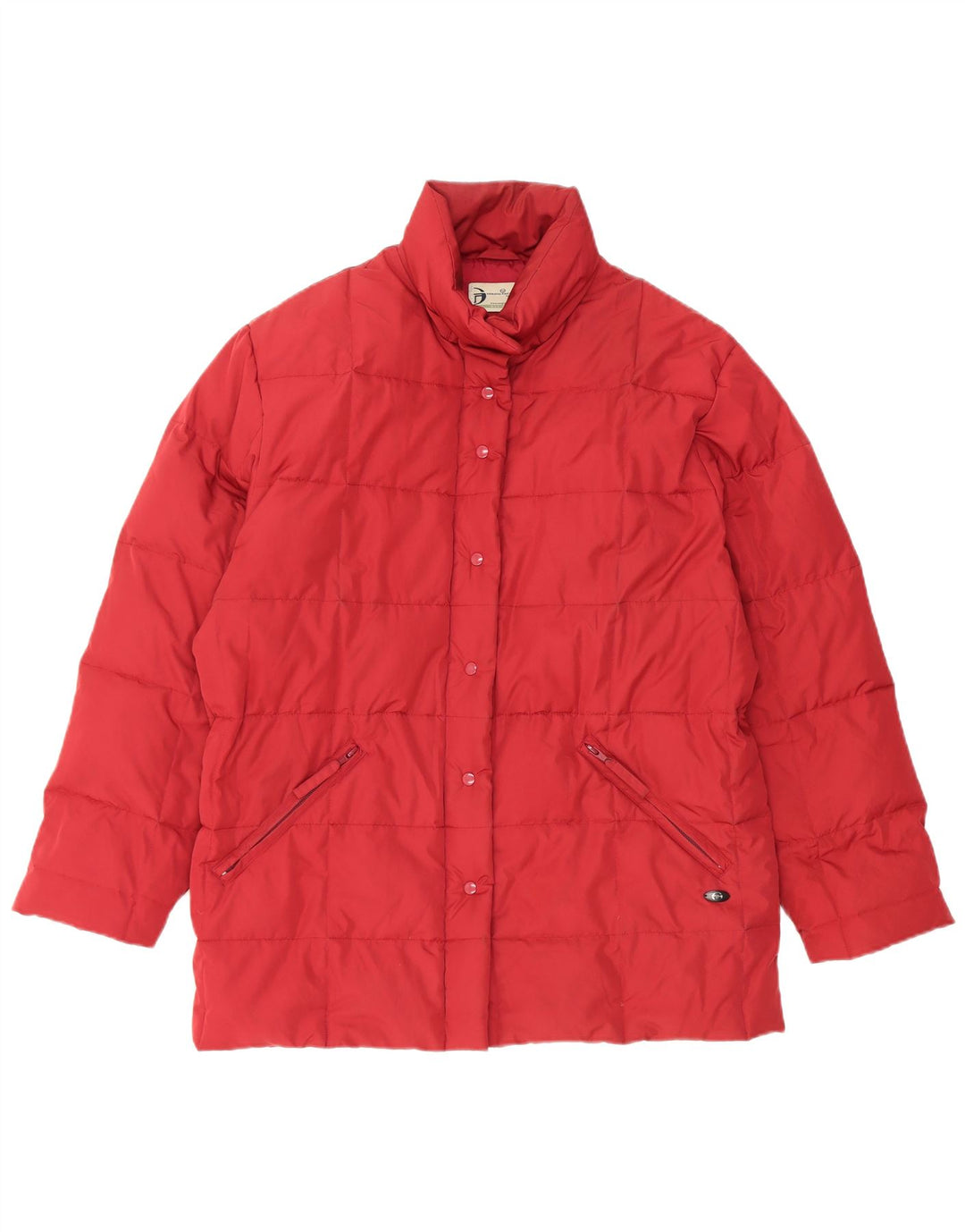 Sergio Tacchini Damen Übergroße wattierte Jacke UK 10 Small Rot