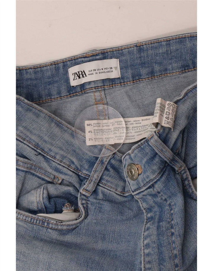 Zara Damen Slim Jeans EU 38 Small W28 L28 Blaue Baumwolle