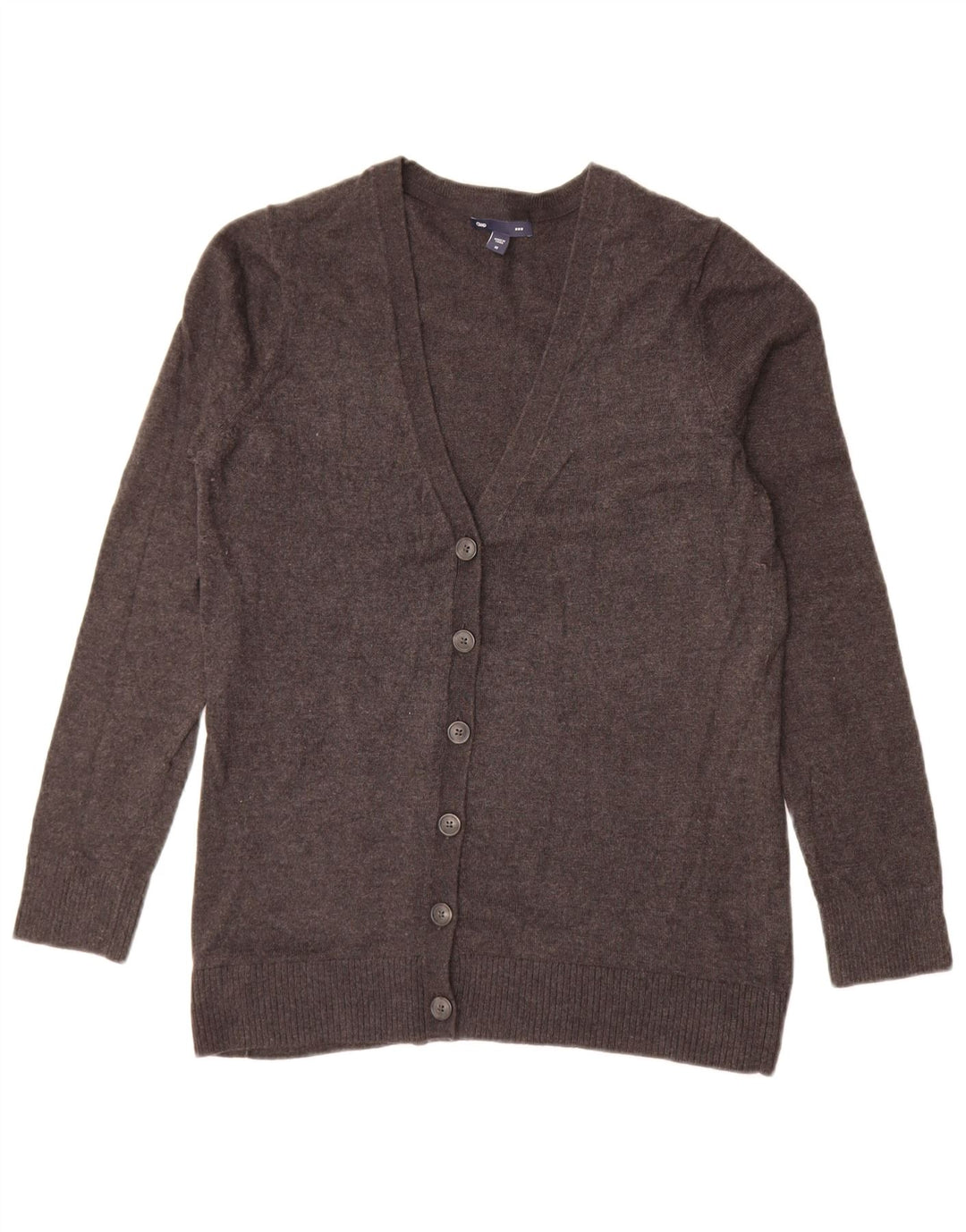 Gap Damen-Cardigan-Pullover UK 14 Mittelgraue Baumwolle