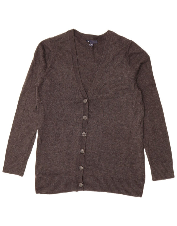Gap Damen-Cardigan-Pullover UK 14 Mittelgraue Baumwolle