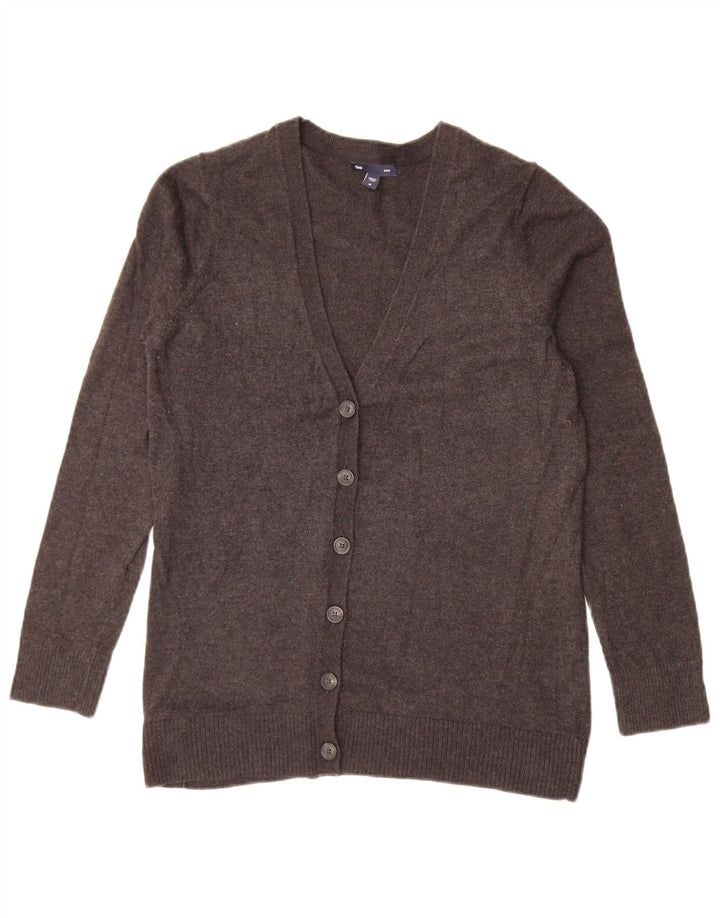 Gap Damen-Cardigan-Pullover UK 14 Mittelgraue Baumwolle