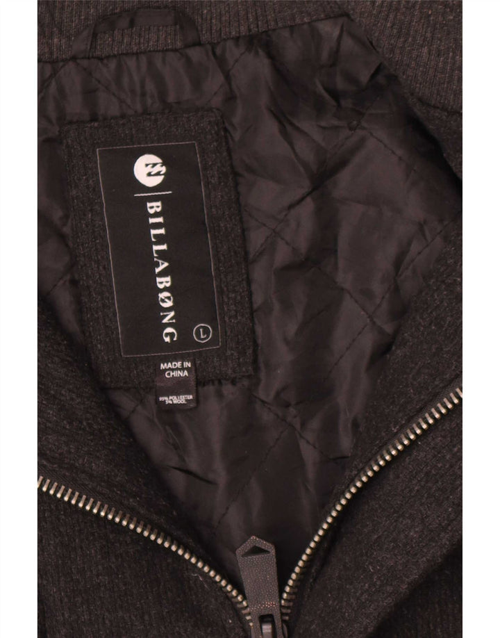 Billabong Herren Militärjacke UK 40 Large Grau Polyester