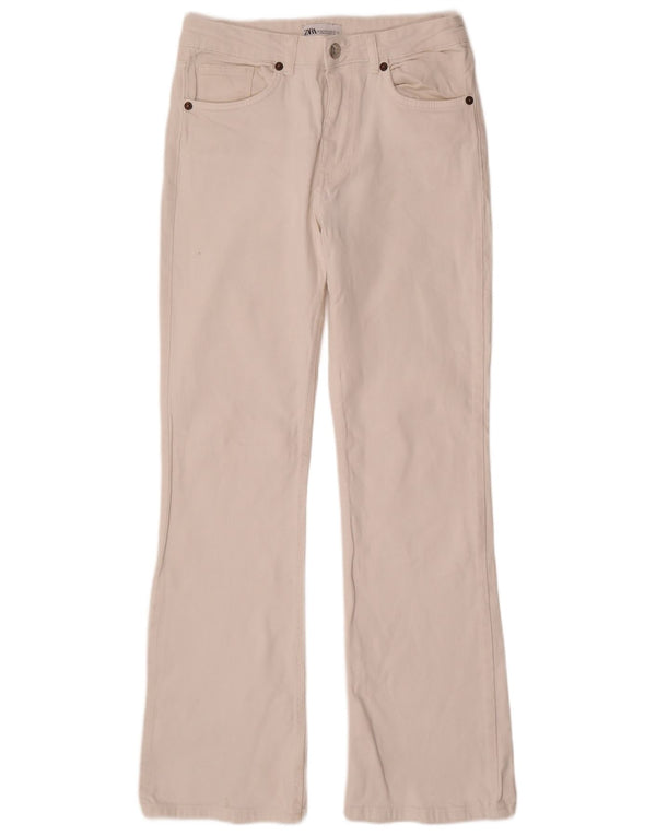 Zara Damen Bootcut Jeans EU 38 Small W28 L31 Weiß