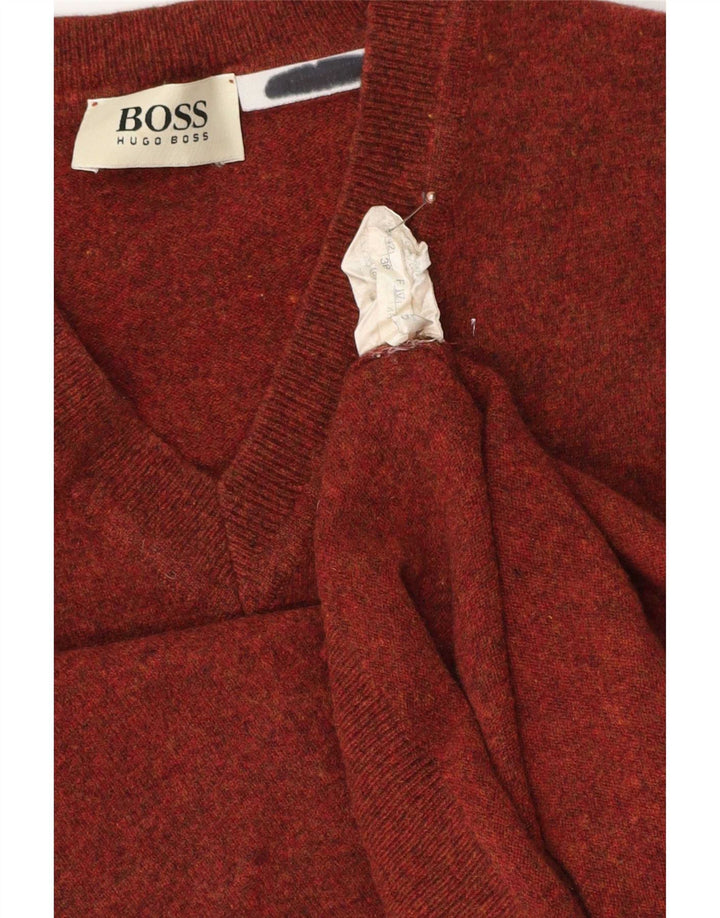 Hugo Boss Herren Weste Tank Top UK 42 Große braune Wolle