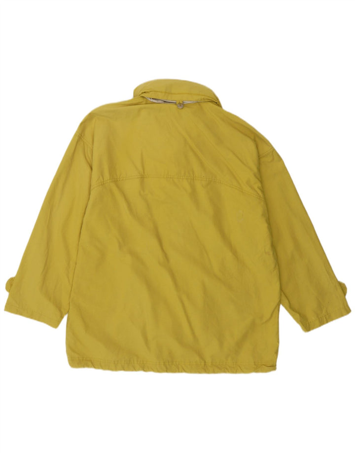 Vintage Damen Kapuzen-Utility-Jacke UK 16 Large Gelb