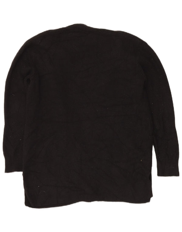 Marks & Spencer Offener Damen-Cardigan-Pullover UK 14 Große schwarze Viskose