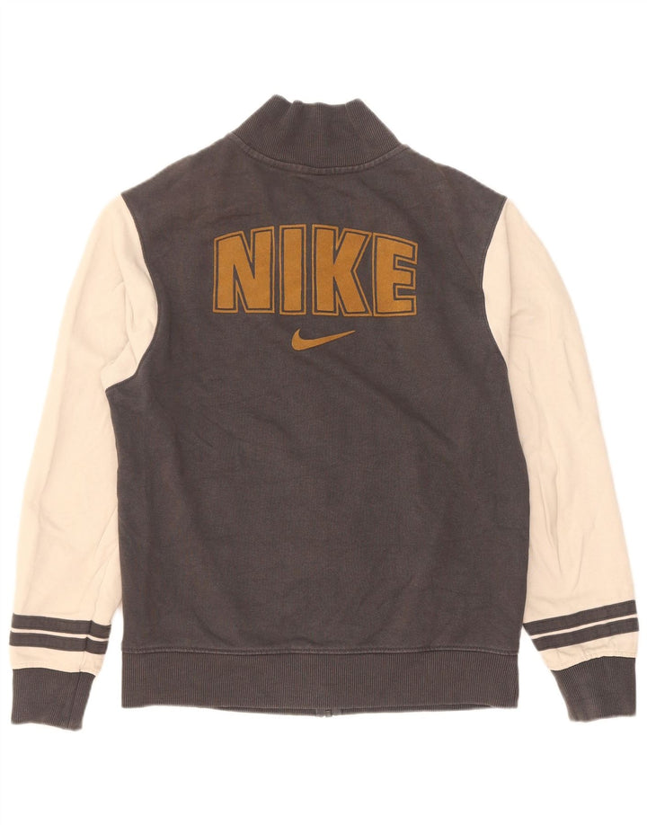 Nike Herren-Trainingsanzugoberteil mit Grafik, XS, graue Farbblock-Baumwolle