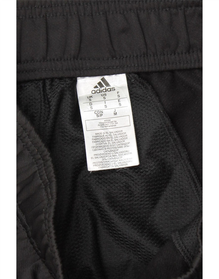 ADIDAS Mens Aeroready Graphic Tracksuit Trousers Small Black Polyester Vintage Adidas and Second-Hand Adidas from Messina Hembry 