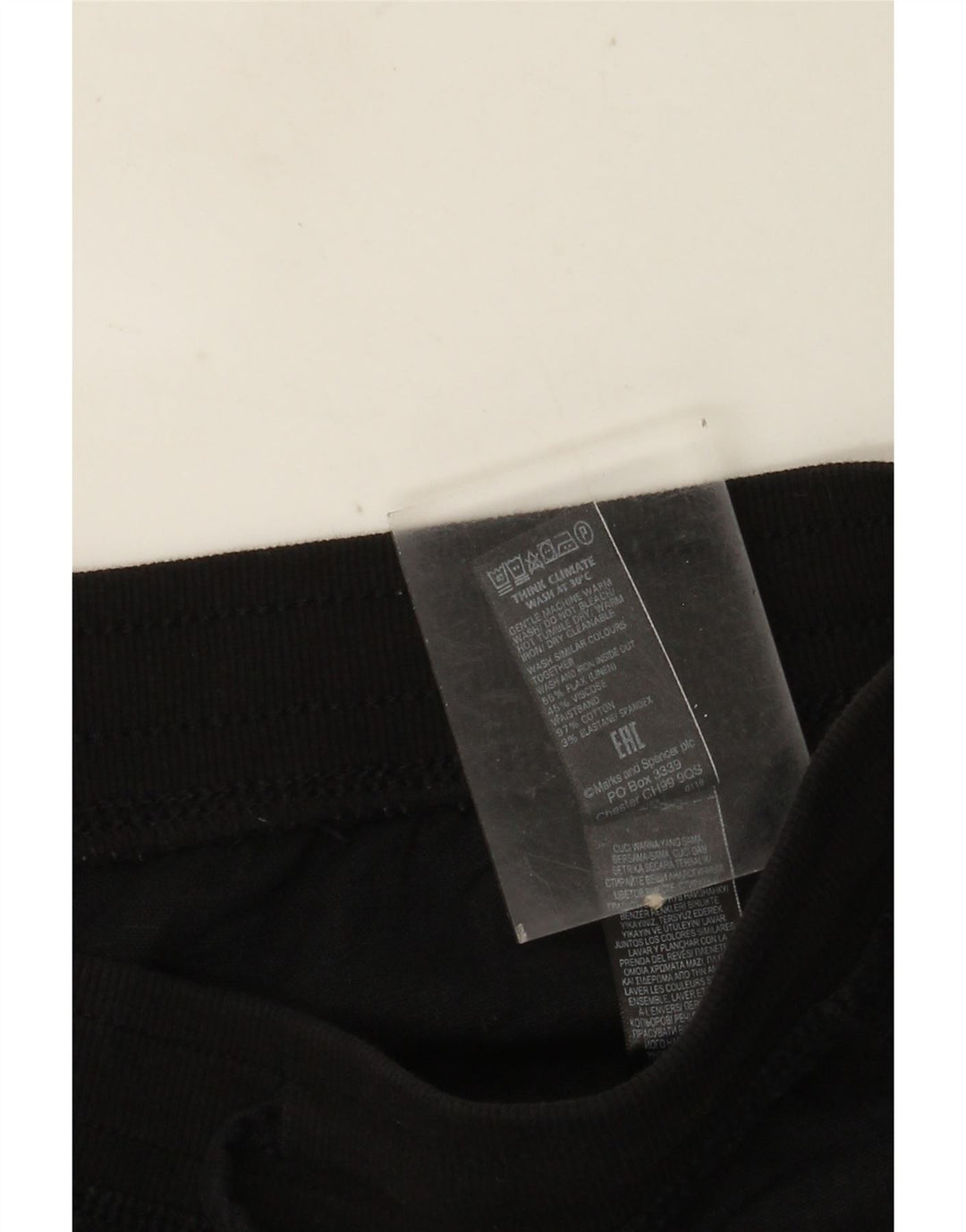 Marks & Spencer Damen Chinoshorts UK 16 Large W36 Schwarzes Leinen