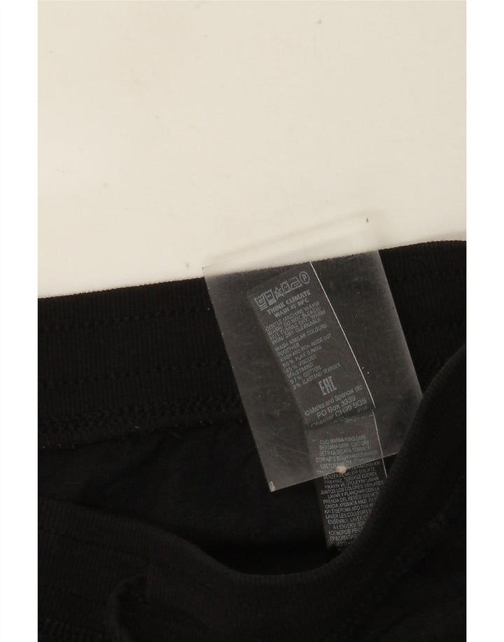 Marks & Spencer Damen Chinoshorts UK 16 Large W36 Schwarzes Leinen